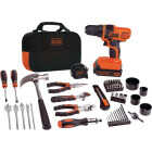 Black & Decker 20-Volt MAX Lithium-Ion 3/8 In. Cordless Drill Project Kit (68-Piece) Image 1