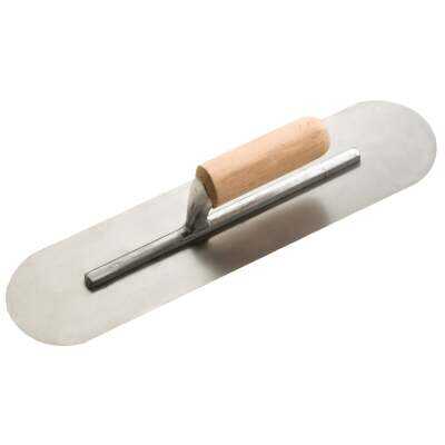 Do it 4 In. x 16 In. Pool Trowel with Rounded Corners and Wood Handle